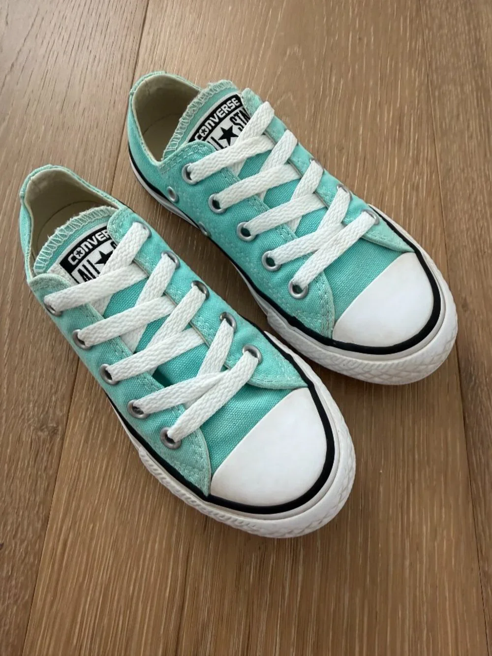 Converse Shoes Kids 11 Chuck Taylor All Star Canvas Light Aqua Blue 357643F